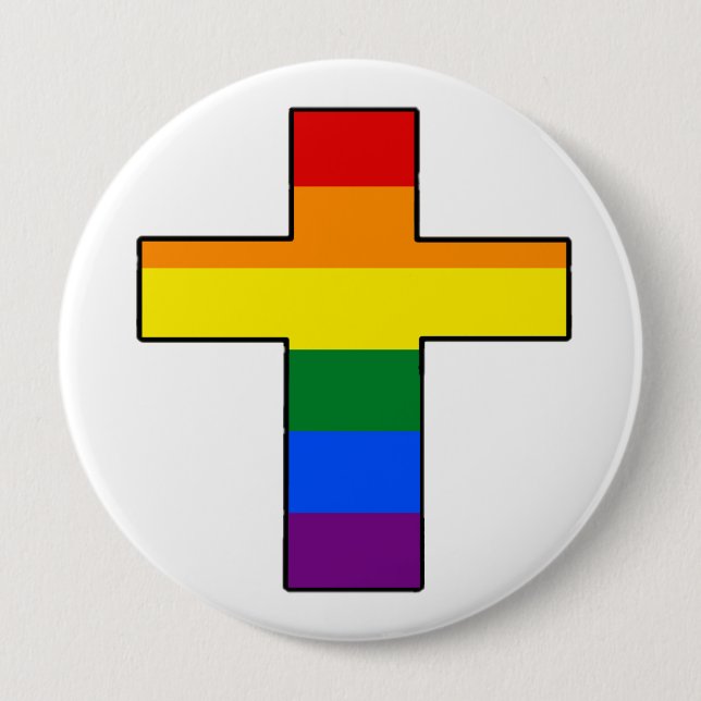 Rainbow Cross Button (Vorderseite)