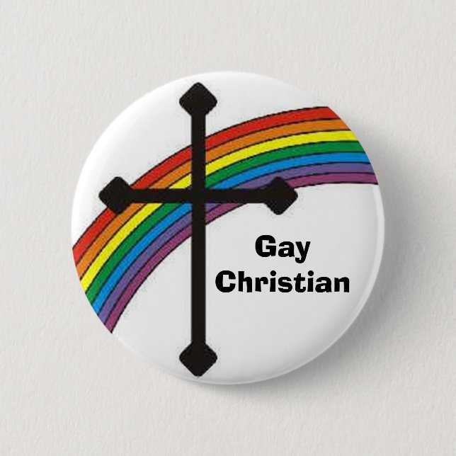 rainbow_cross, GayChristian Button (Vorderseite)