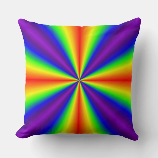 Rainbow Cross Kissen (Vorderseite)