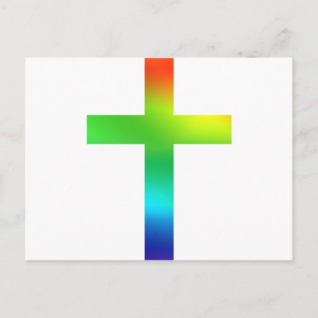 Rainbow Cross Postkarte (Vorderseite)
