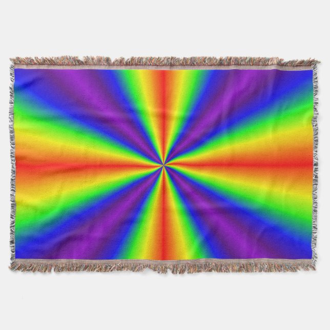 Rainbow Cross Throw Blanket Decke (Vorderseite)