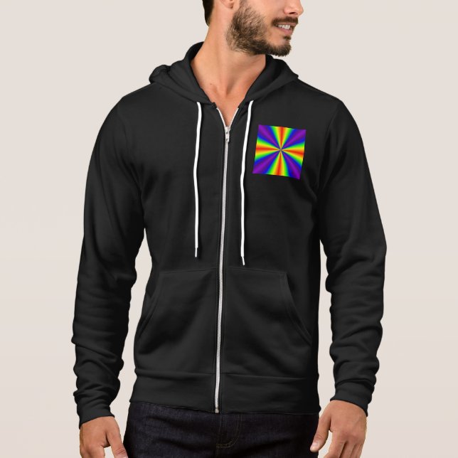 Rainbow Cross Zip-Up Hoodie (Vorderseite)
