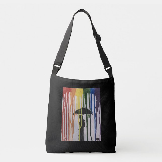 RAINbow Crossbody Bag Tragetaschen Mit Langen Trägern (Vorderseite)