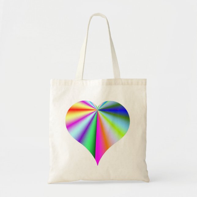 Rainbow Crush Heart Tote Bag Tragetasche (Vorne)