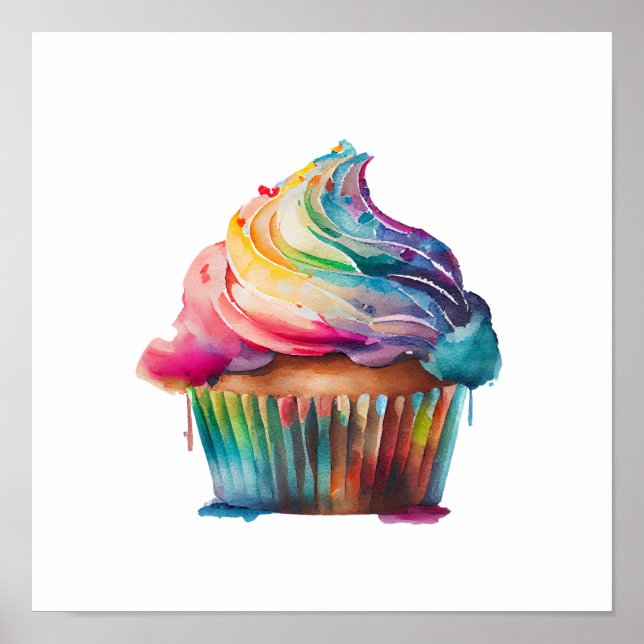 Rainbow Cupcake Poster (Vorne)