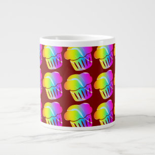 Rainbow Cupcakes Rot Jumbo-Tasse