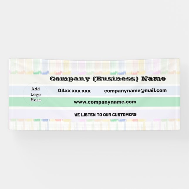 Rainbow Custom Company Banner mit Logo (Horizontal)