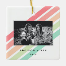 Rainbow Custom Personalisiert Foto Ornament