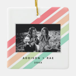 Rainbow Custom Personalisiert Foto Ornament