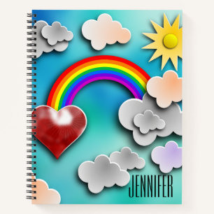 Rainbow Cut-Out Personal Notebook Creative Journal Notizbuch