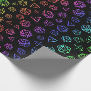 Rainbow D20 Rollenspiel Würfel Muster Geschenkpapier