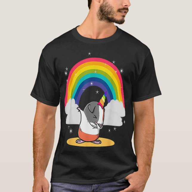 Rainbow Dabbing Guinea Pig _1 T-Shirt (Vorderseite)