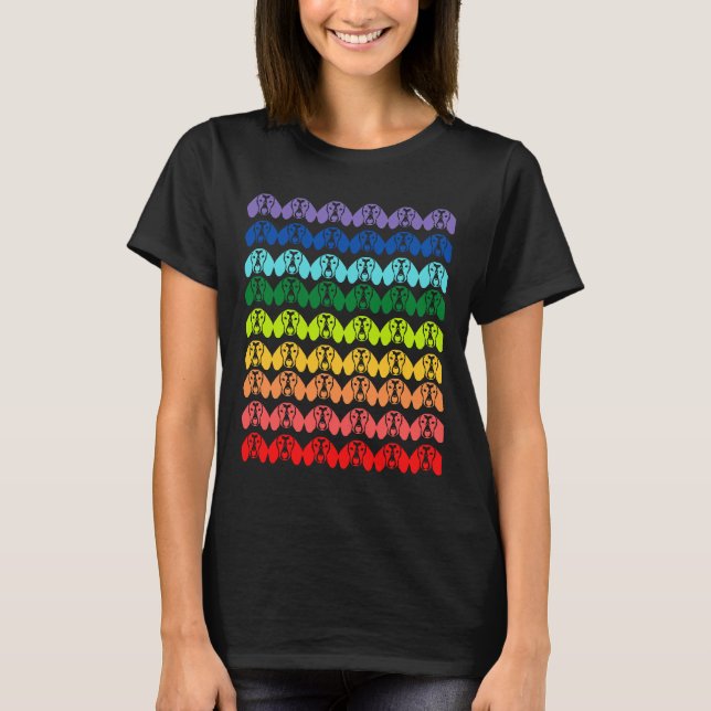 Rainbow-Dackel T-Shirt (Vorderseite)