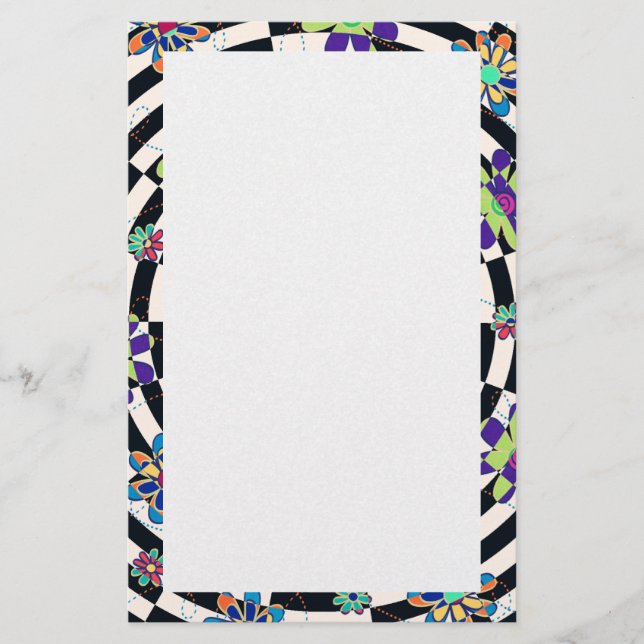 Rainbow Daisies Kaleidoscope Briefpapier (Vorderseite)