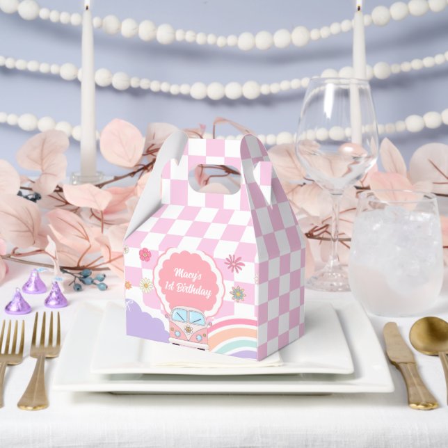 Rainbow Daisy Floral Car Birthday Geschenkschachtel (Hochzeit)