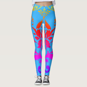 Rainbow Damask Muster Leggings