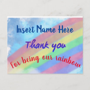 Rainbow Danke, Postkarte