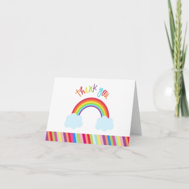 Rainbow Dankeschön Merkkarten Dankeskarte (Vorderseite)
