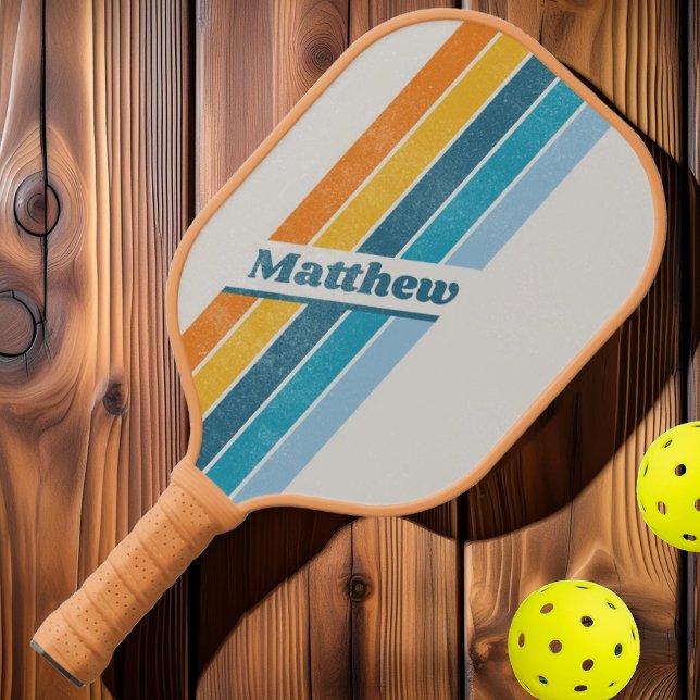 Rainbow Dark mit Namen gestört Pickleball Schläger (Von Creator hochgeladen)