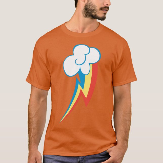 Rainbow Dash Abzeichen vintage T-Shirt (Vorderseite)