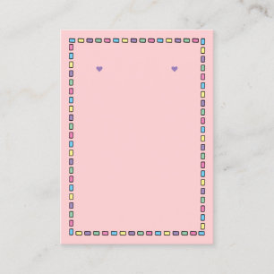 Rainbow Dash Frame Template - Earring Display Card Telefonnummerkarte
