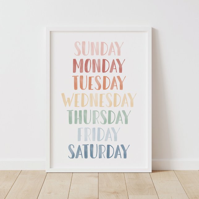 Rainbow Days of the Week Classroom Poster (Von Creator hochgeladen)