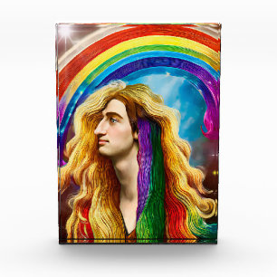 Rainbow Deity Man of All Liebe Fantasy Art Fotoblock
