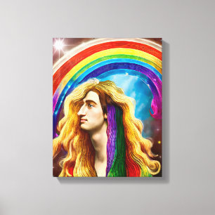 Rainbow Deity Man of All Liebe Fantasy Art Leinwanddruck
