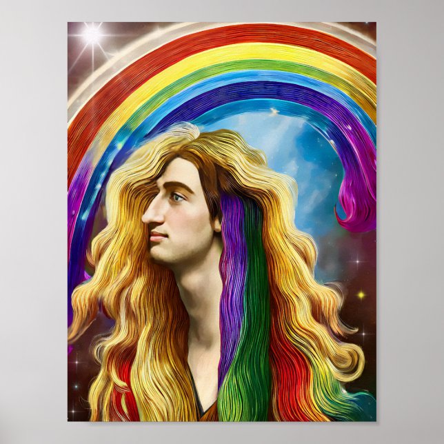 Rainbow Deity Man of All Liebe Fantasy Art Poster (Vorne)