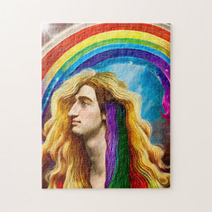 Rainbow Deity Man of All Liebe Fantasy Art Puzzle