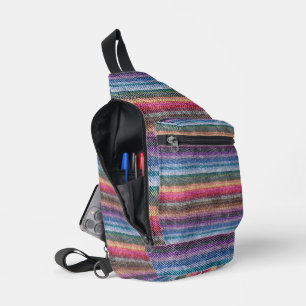 Rainbow Denim Pattern Crossbody Bag