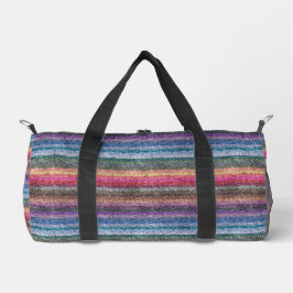 Rainbow Denim Pattern Duffle Bag