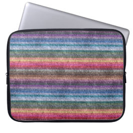 Rainbow Denim Pattern Laptopschutzhülle