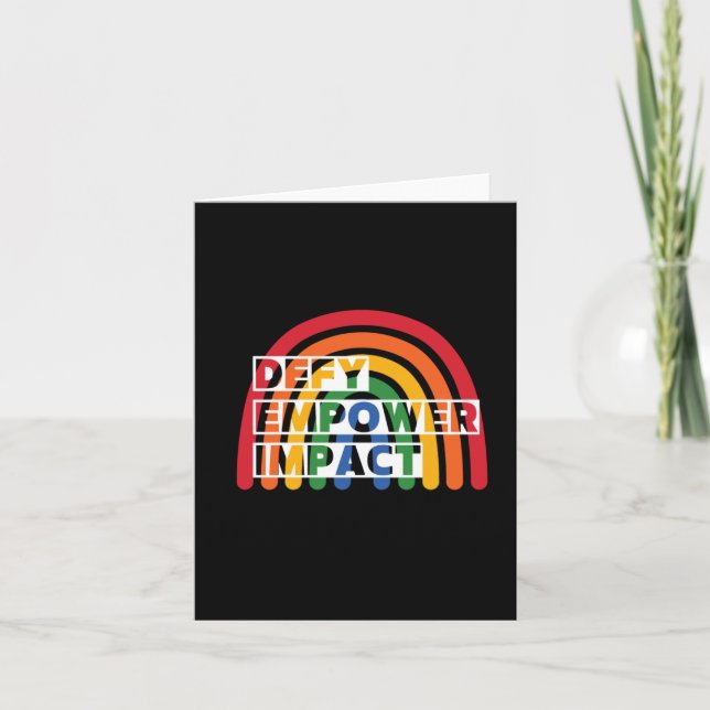 Rainbow Depower Impact Aufkleber Karte (Vorderseite)