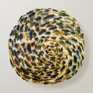 Rainbow Depression Rundes Kissen