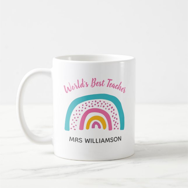 Rainbow: Der beste Lehrer der Welt Kaffeetasse (Links)