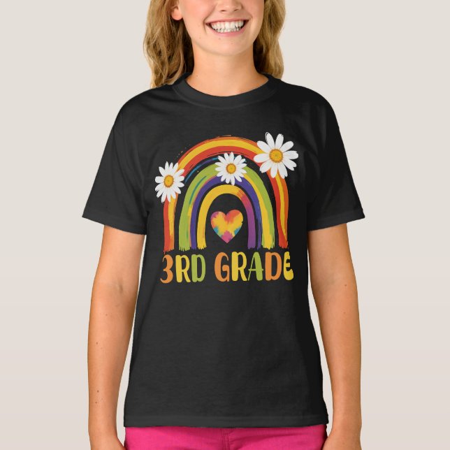 Rainbow der dritten Klasse zurück zur dritten Klas T-Shirt (Vorderseite)