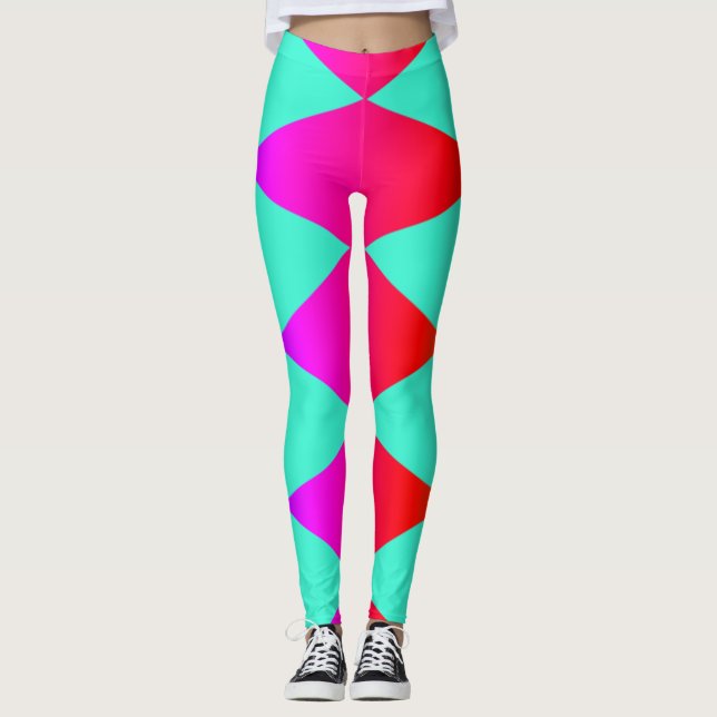 Rainbow Diamond Harlequin Leggings (Vorderseite)