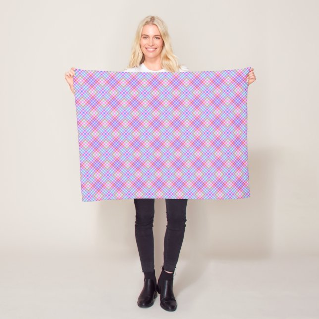 Rainbow Diamond Kariert Modern Country Fleecedecke (Beispiel)