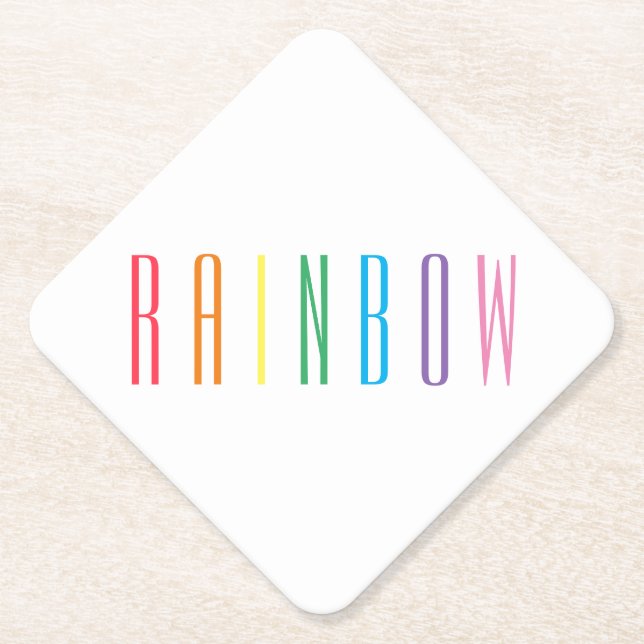 RAINBOW Diamond Paper Untersetzer (Vorderseite)