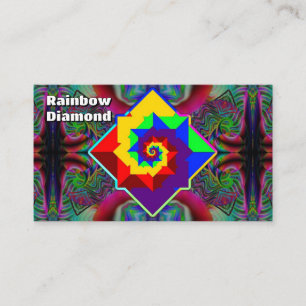 Rainbow Diamond ( Sie können die Wörter ändern) Visitenkarte