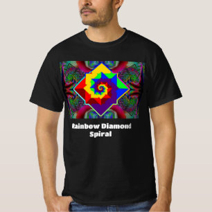Rainbow Diamond Spiral (Sie können die Wörter ände T-Shirt