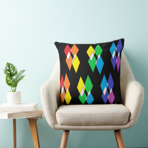 Rainbow Diamonds Kissen