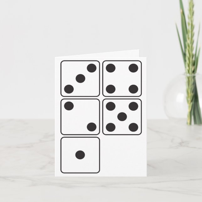 Rainbow Dice Note Card Karte (Vorderseite)
