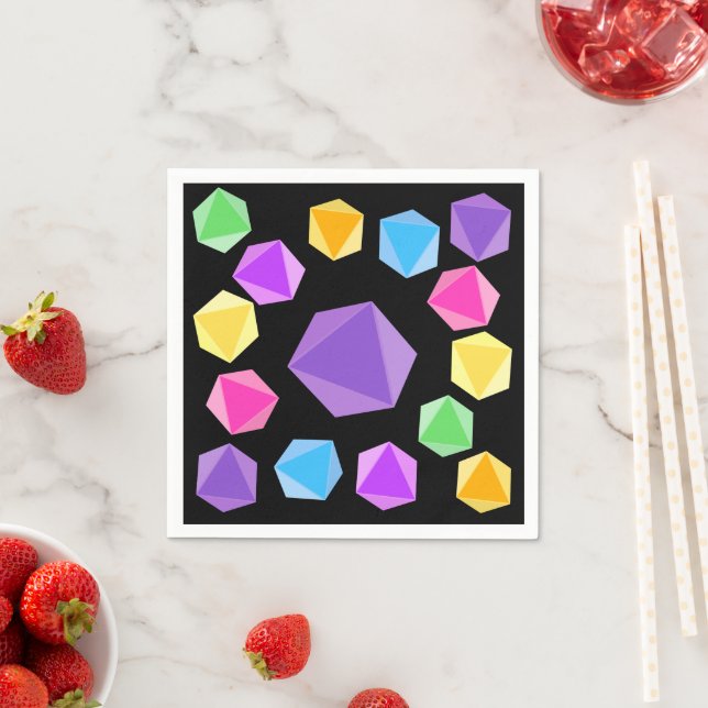 Rainbow Dice Serviette (Beispiel)