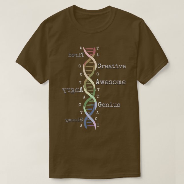 Rainbow DNA Phantastisch Genom Funny Science Gebur T-Shirt (Design vorne)