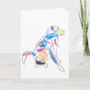 Rainbow Dog Happy Vatertag ! Karte