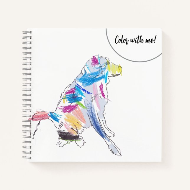Rainbow Dog-Notebook Notizbuch (Vorderseite)