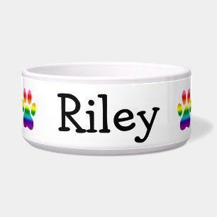 Rainbow Dog Paws Napf