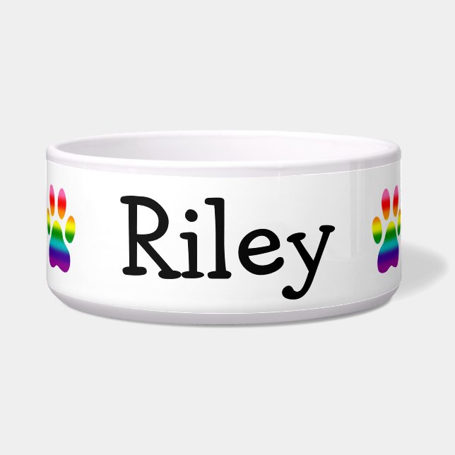 Rainbow Dog Paws Napf (Vorderseite)